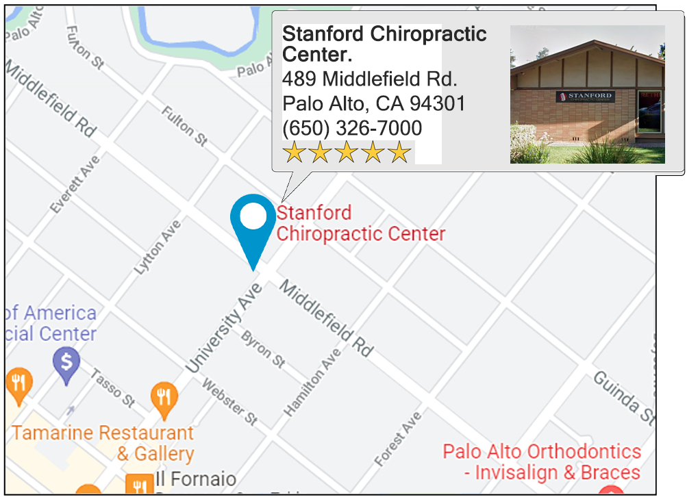 Stanford Chiropractic Center's location on google map